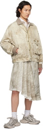 Feng Chen Wang Gray Sandwashed Nylon Jacket