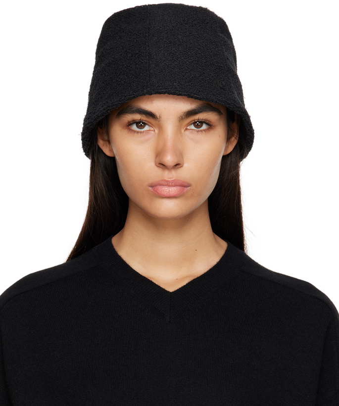 LOW CLASSIC SSENSE Exclusive Black Faux-Leather Bucket Hat  display picture 1