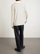 A.P.C. - Striped Organic Cotton-Jersey Polo Shirt - Neutrals
