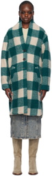 Isabel Marant Etoile Green & Beige Gabriel Coat