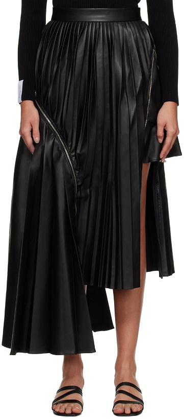 Photo: Rokh Black Pleated Midi Skirt