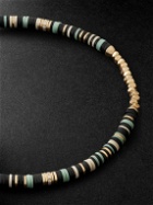 MAOR - Housa 18-Karat Gold, Amazonite and Diamond Beaded Bracelet - Gold
