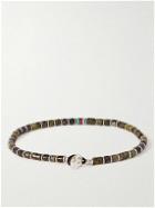 Mikia - Heishi Silver Multi-Stone Bracelet - Gray