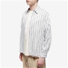 Soulland Men's Perry Striped Shirt in White/Blue Stripes