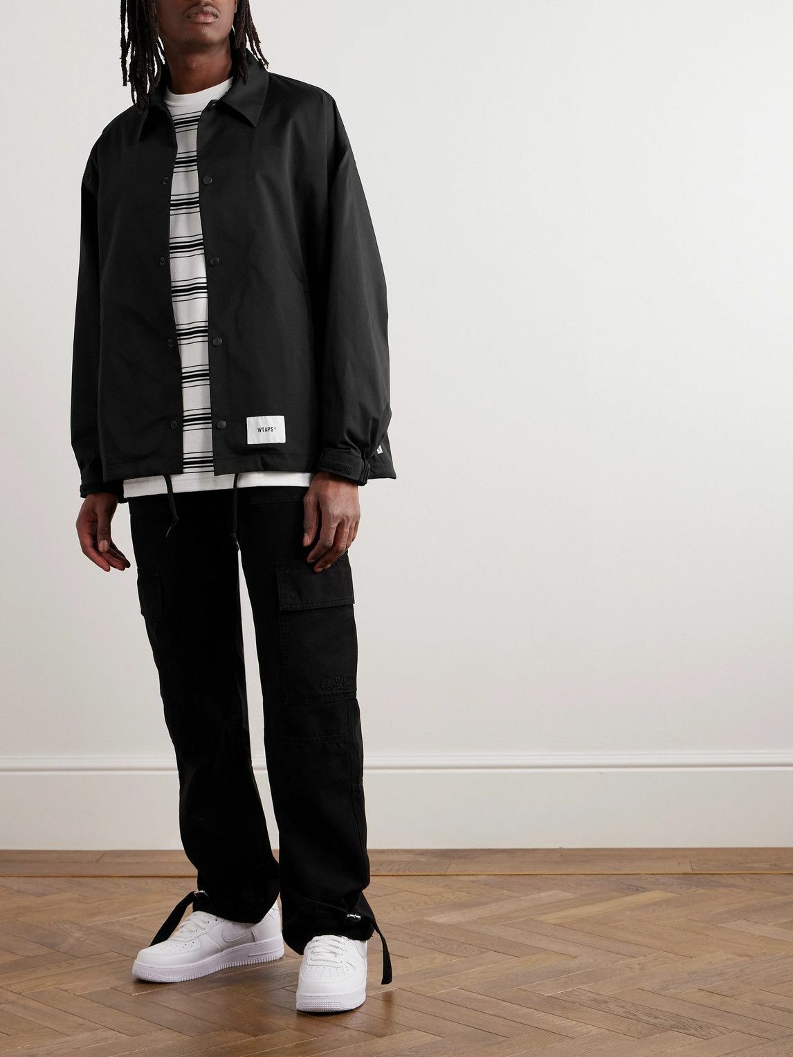 WTAPS - Chief Logo-Appliquéd Shell Jacket - Black WTAPS