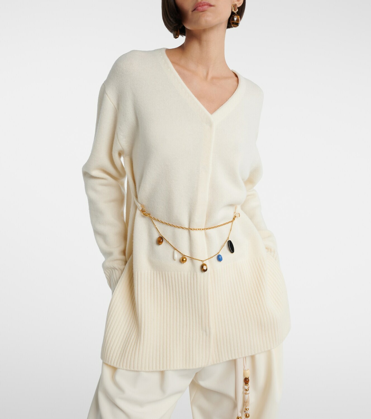 Xu Zhi Belted wool cardigan