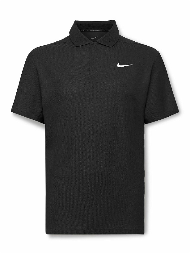 Photo: Nike Golf - Tiger Woods Dri-FIT Piqué Golf Polo Shirt - Black