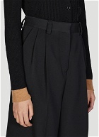 Pleated Cropped Pants in Black