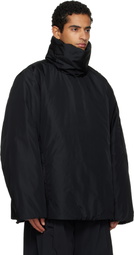 ALAINPAUL Black Oversized Padded Minimalist Anorak