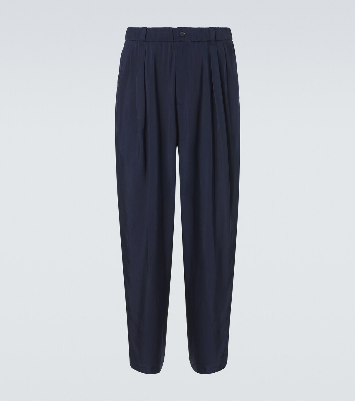 Giorgio Armani Pleated twill tapered pants