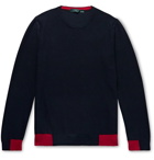 Incotex - Colour-Block Cotton Sweater - Blue