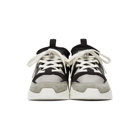 Essentials Black and Grey Sock Runner Sneakers