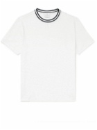 Kingsman - Logo-Embroidered Cotton and Cashmere-Blend Jersey T-Shirt - White