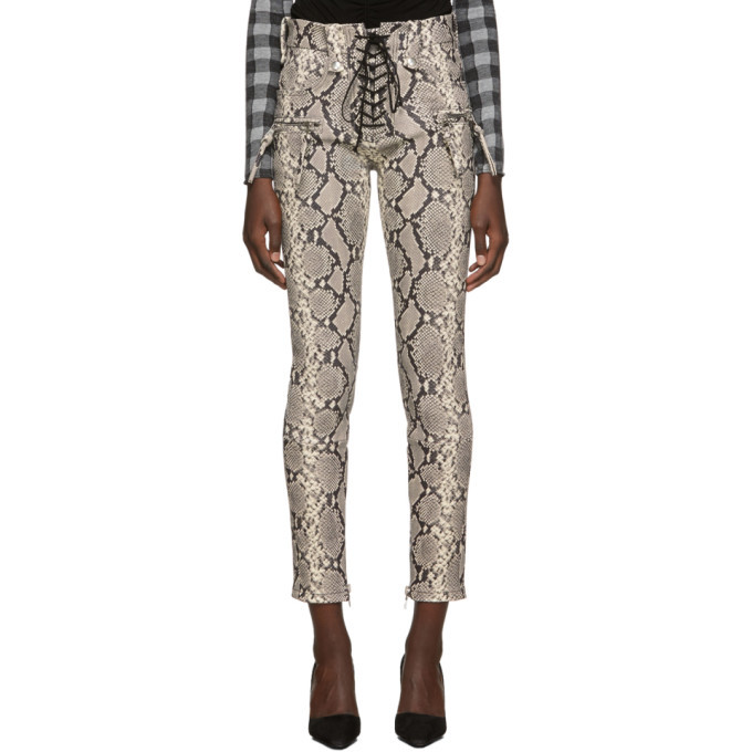 Photo: Unravel Grey Python Lace-Up Trousers