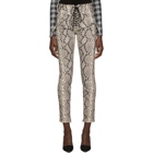 Unravel Grey Python Lace-Up Trousers