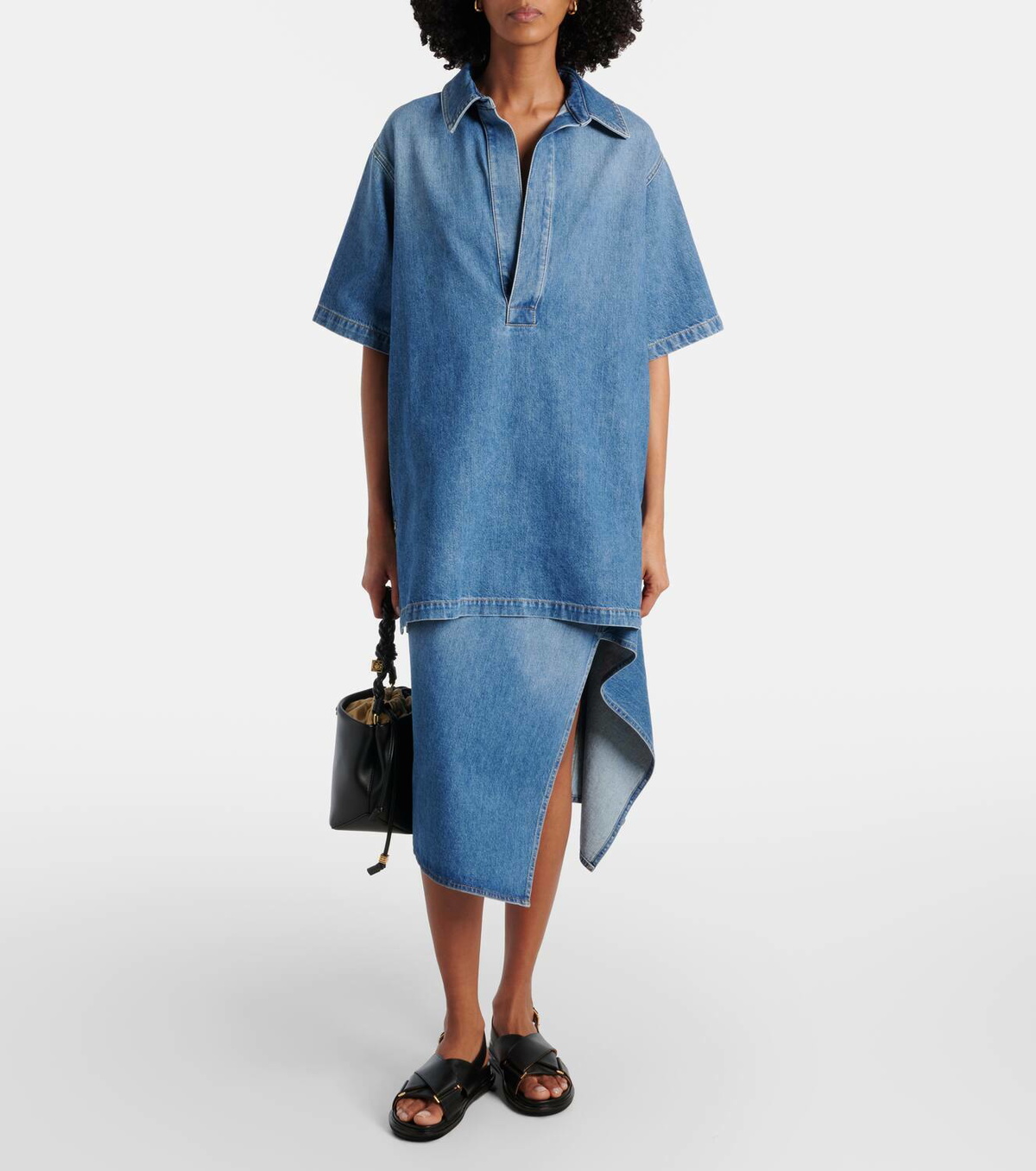 Plan C Oversized denim shirt