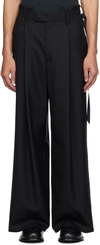 Photo: Marina Yee Black Wide-Leg Trousers
