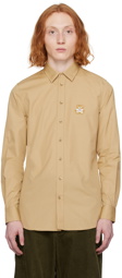 Moschino Beige Teddy Patch Shirt