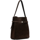TOTEME Brown Belted Suede Bucket Bag