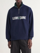 Aimé Leon Dore - Logo-Appliquéd Cotton Half-Zip Sweatshirt - Blue