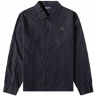 Fred Perry Men's Lightweight Overshirt in Navy