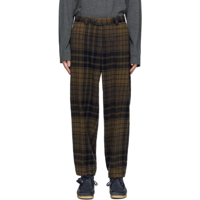 Photo: tss Navy and Brown Pegtop Trousers
