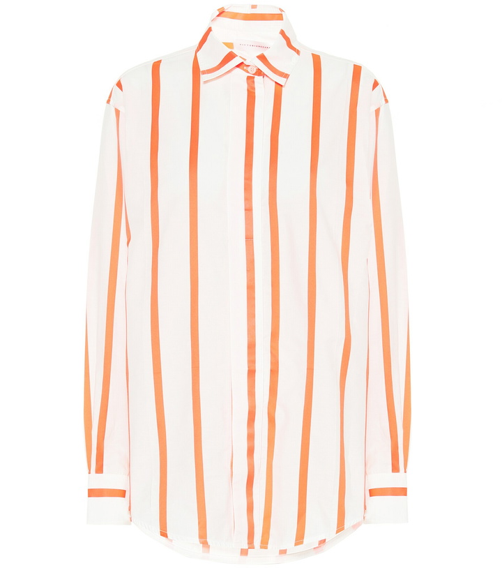 Photo: Victoria Beckham - Striped cotton-blend shirt