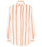 Victoria Beckham - Striped cotton-blend shirt