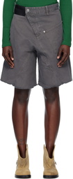 JW Anderson Gray Twisted Workwear Shorts