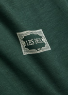 Les Deux Italian Logo-print Cotton T-shirt Green