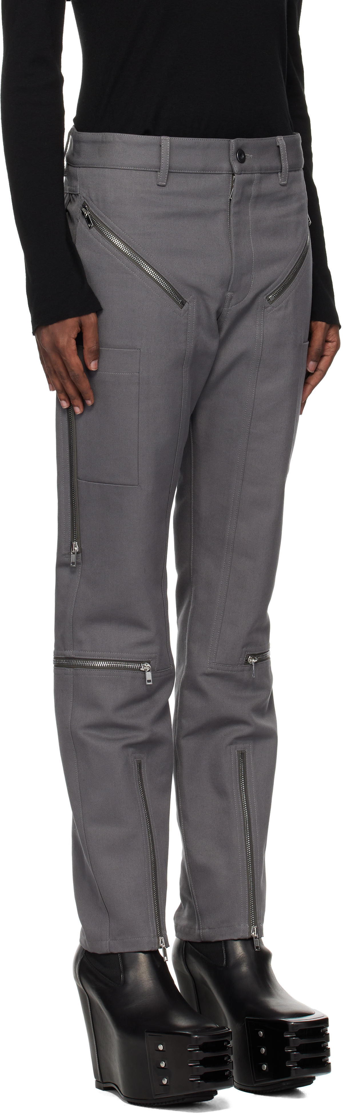 Rick Rosa Utility Rick Owens Gray Porterville Headon Utility Cargo Pants Rick Owens