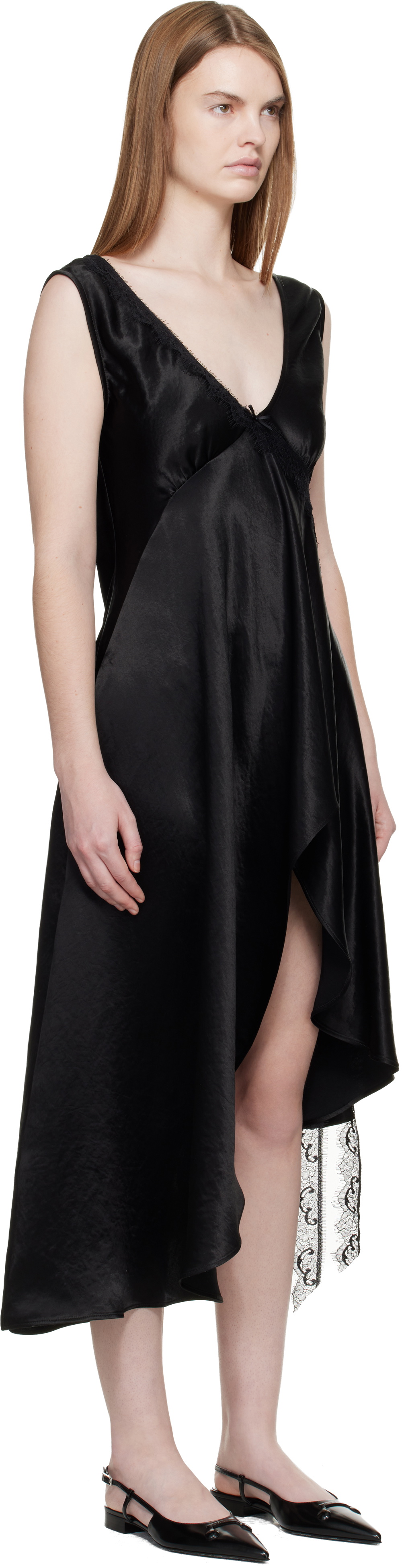 Collina Strada Black Tulip Midi Dress