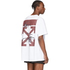 Off-White White and Red Arachno Arrows Over T-Shirt