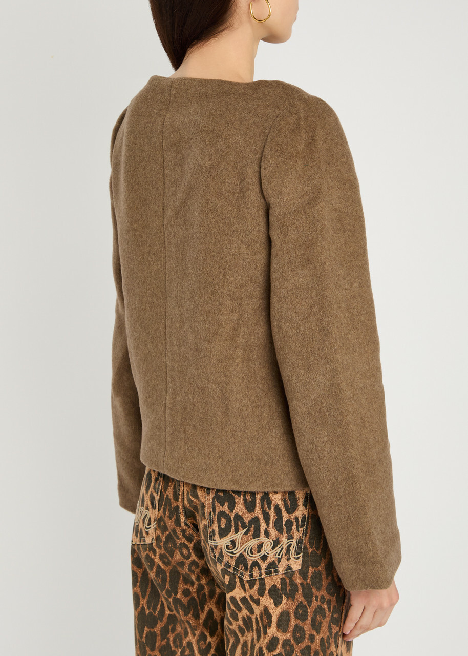 Reformation Lucia Wool-blend Coat Brown