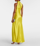 Galvan Portico halterneck satin gown