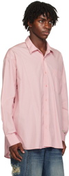 ADER error Pink Pinstripe Shirt