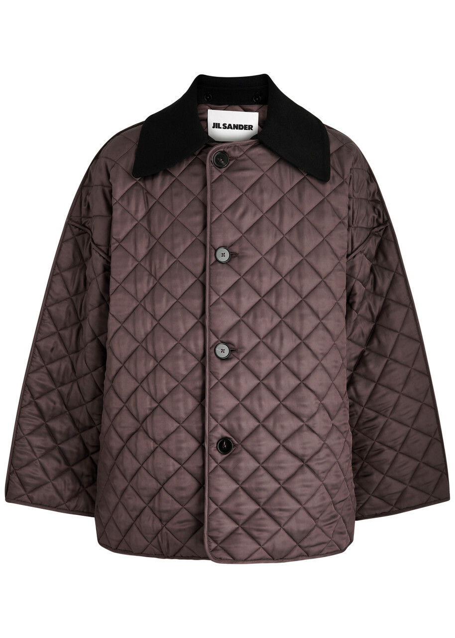 Jil Sander Quilted Twill Jacket Purple Jil Sander
