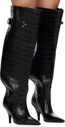 Alexander Wang Black Diablo Open Back Boots