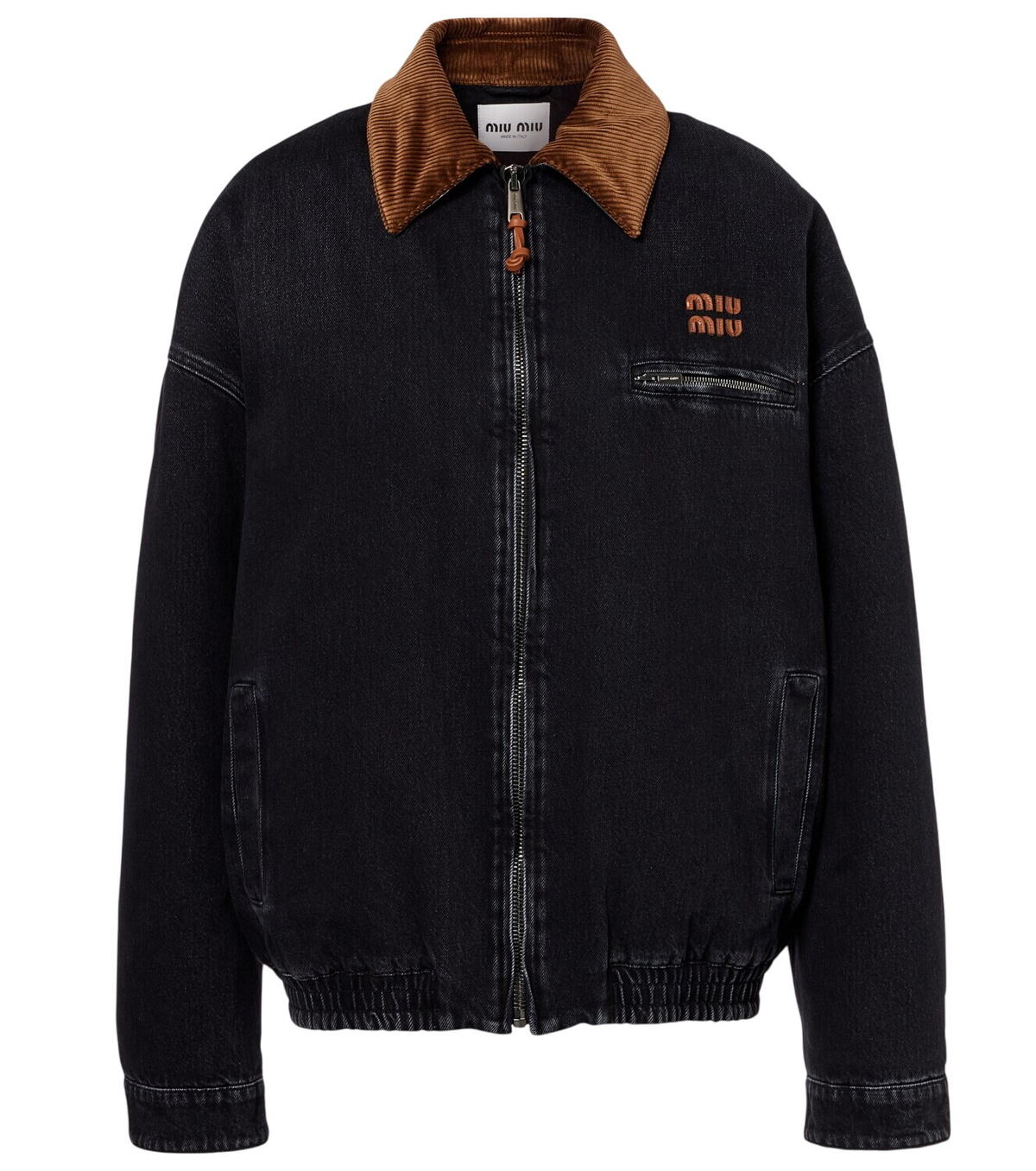 Miu Miu Logo cotton blouson Miu Miu