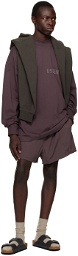 Essentials Purple Crewneck Long Sleeve T-Shirt