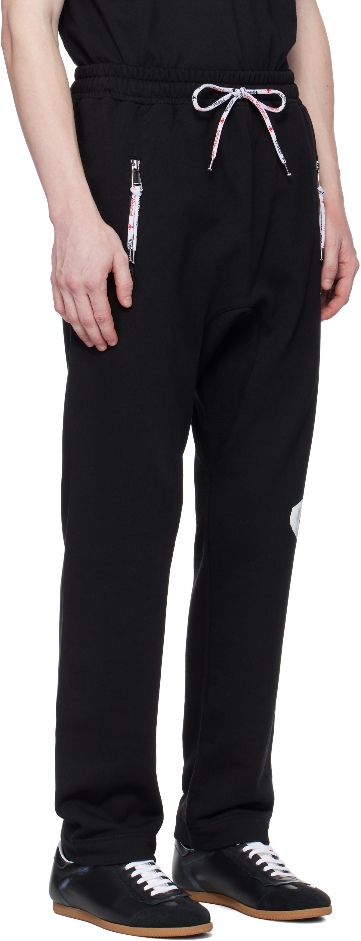 Vivienne Westwood Black Stencil Orb Football Sweatpants