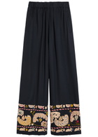 Bode Feather Runner Embroidered Cotton-blend Trousers Multicoloured 1