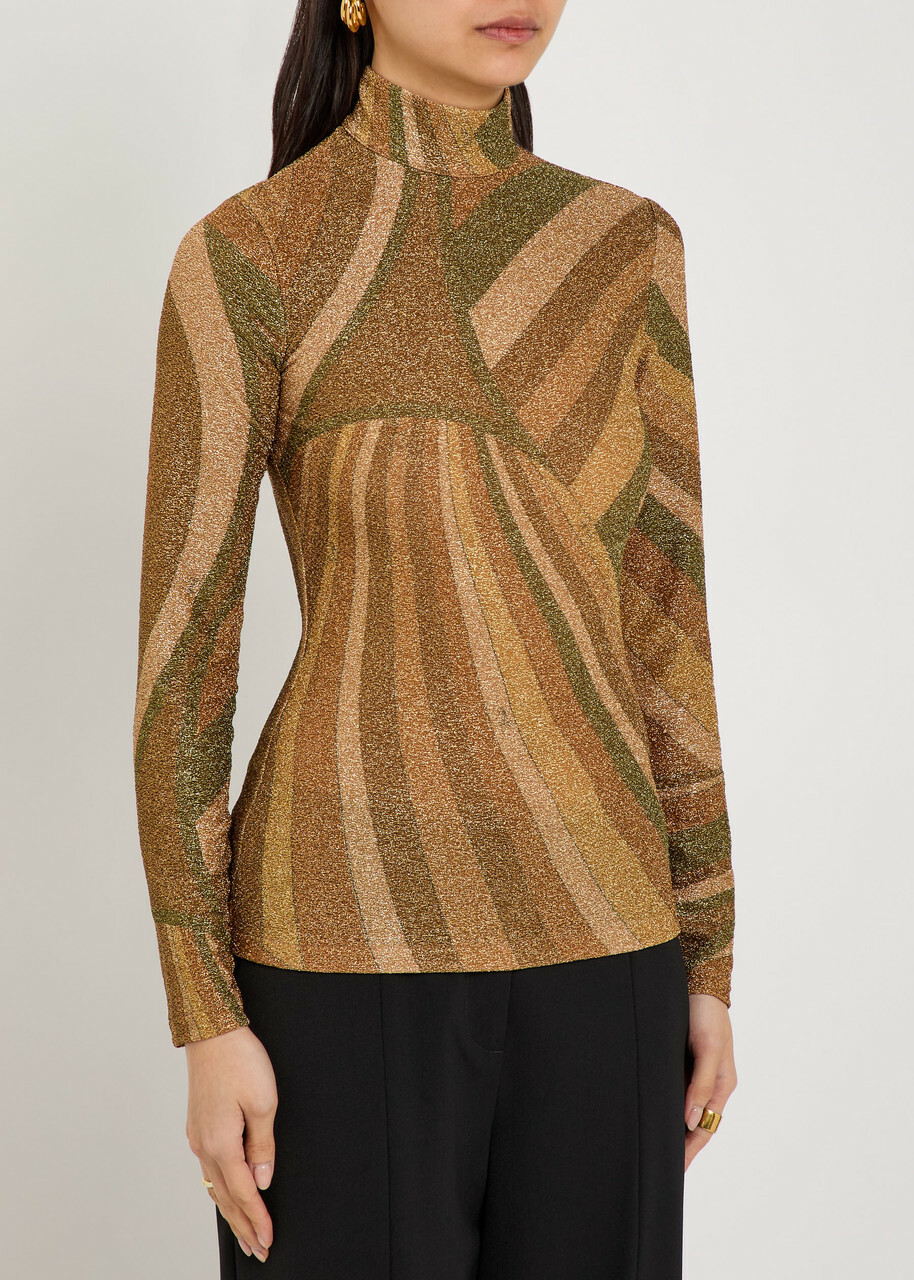 Pucci Istrice Printed Jersey Shirf Brown