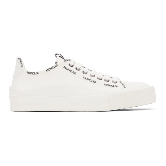 Photo: Moncler Off-White Canvas Glissiere Sneakers