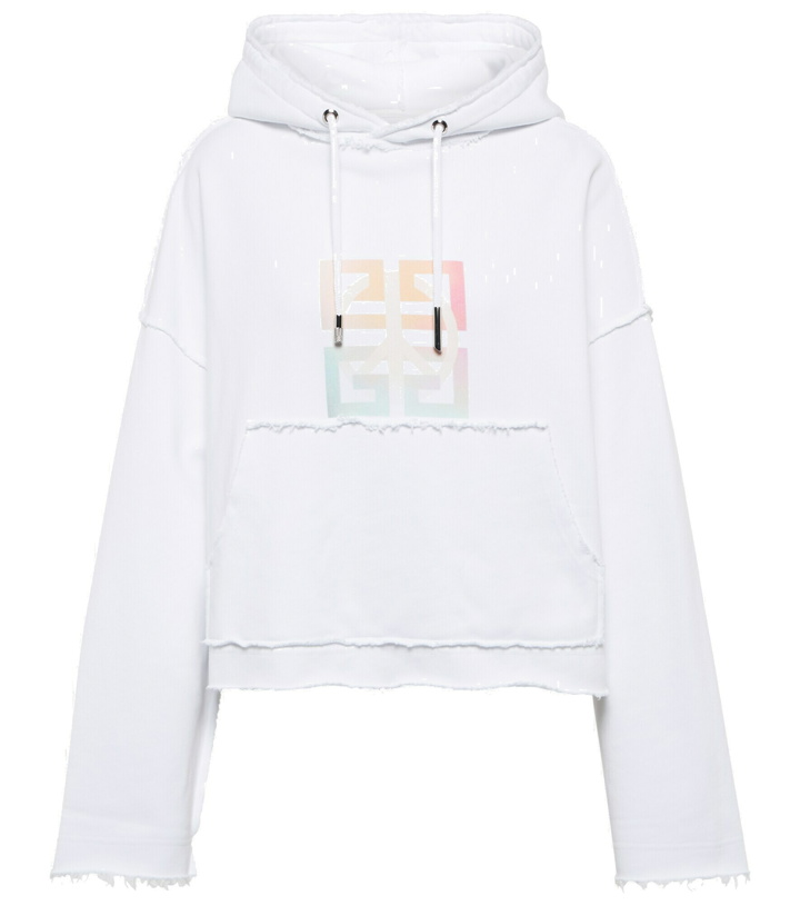 Photo: Givenchy - Logo cotton cropped hoodie