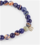 Sydney Evan 14kt gold beaded bracelet with sapphires and sodalite