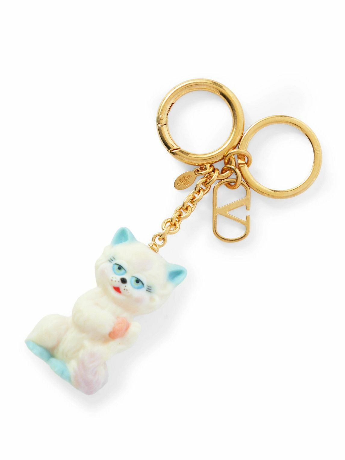 キーケース・キーリング VALENTINO GARAVANI LE CHAT DE LA MAISON KEY RING Valentino Garavani - Le Chat De La Maison Gold-Tone and