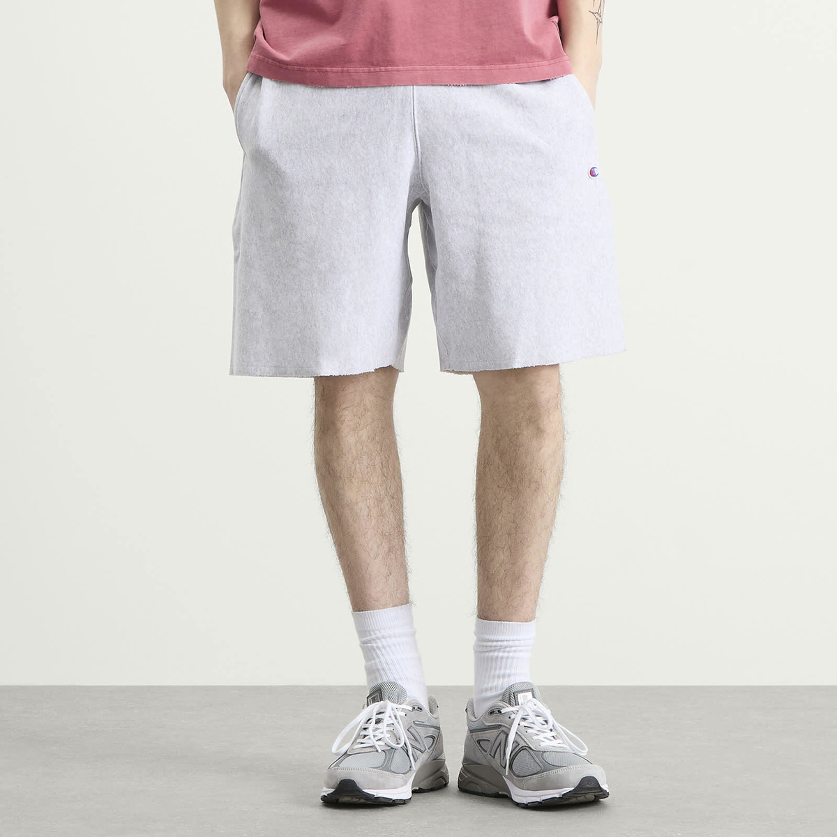 Champion Men's Reverse Weave Sweat Shorts in Grey Marl Champion
