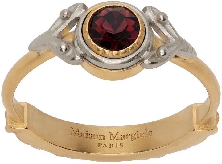 Photo: Maison Margiela Gold & Silver Textured Ring