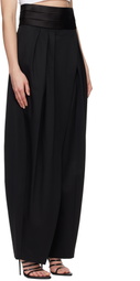 ALAÏA Black Tux Round Wool Trousers